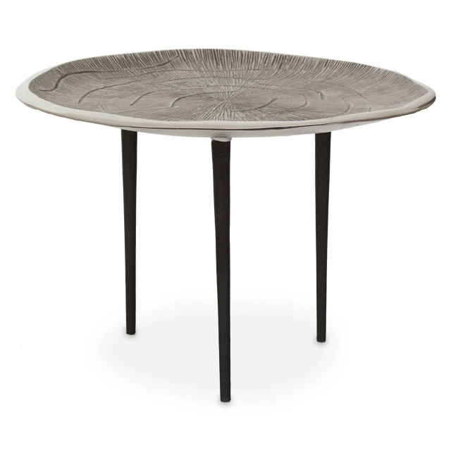 premier housewares Silva Oak Effect Silver Top Coffee Table