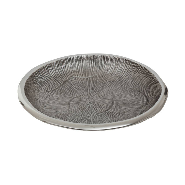 Premier Housewares Silva Small Oak Effect Silver Bowl