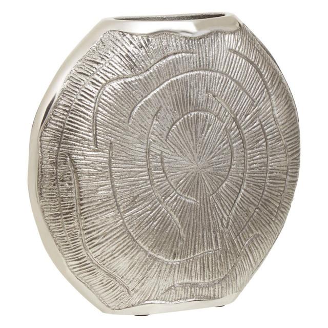 Premier Housewares Silva Small Oak Effect Silver Finish Vase