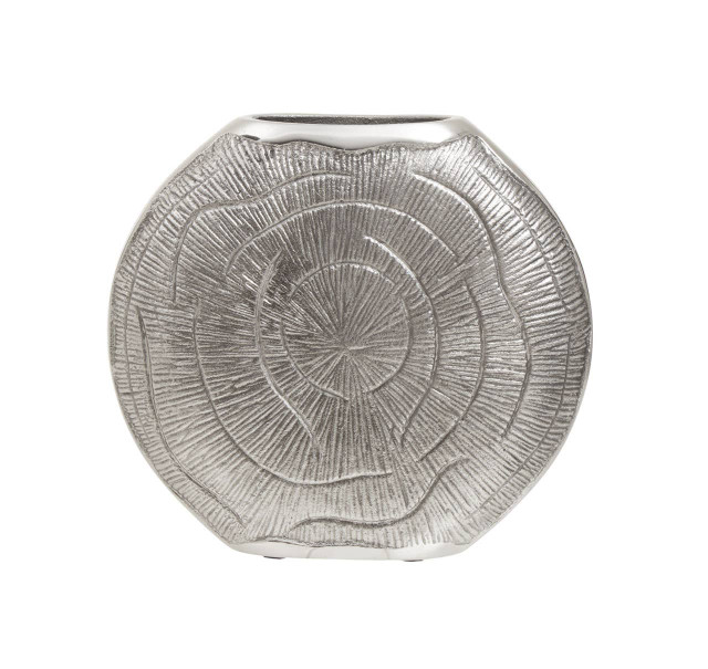 premier housewares Silva Small Oak Effect Silver Finish Vase