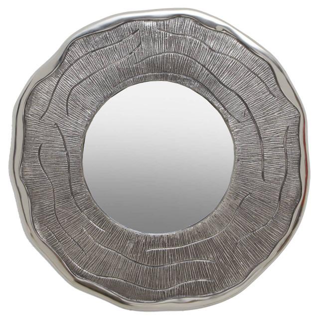 Premier Housewares Silva Small Oak Effect Silver Wall Mirror