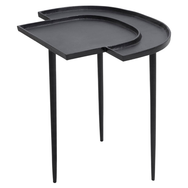 Premier Housewares Simbolo Black Nickle Top Side Table