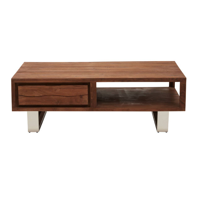 premier housewares Simla Acacia Wood Coffee Table with Drawer