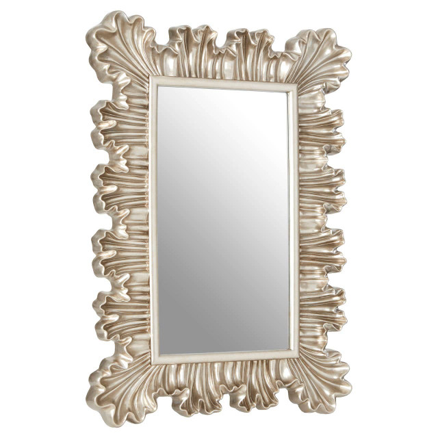 Premier Housewares Sinarge Champagne Finish Clamshell Design Wall Mirror