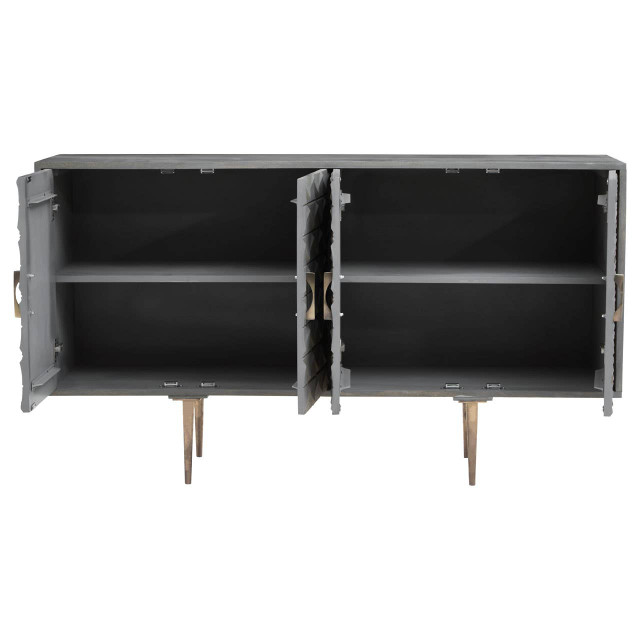 Premier Housewares Siro 4 Door Mango Wood Sideboard