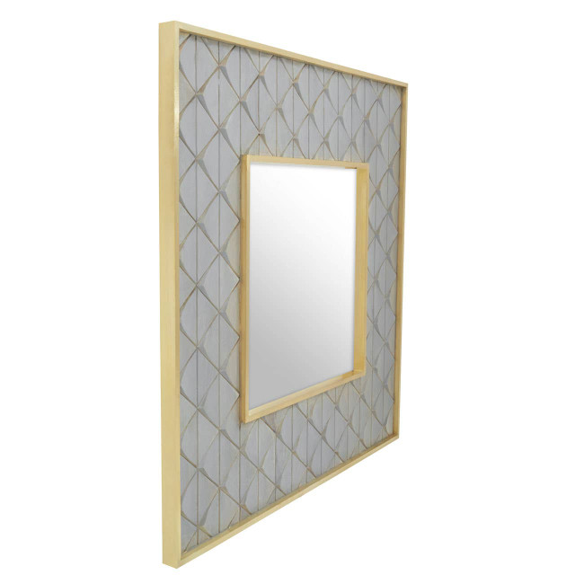 Premier Housewares Siro Mango Wood Square Wall Mirror