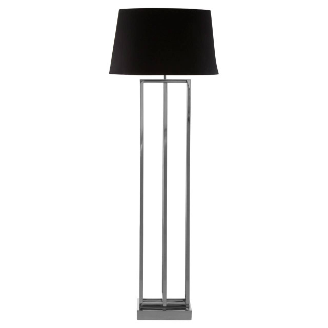 premier housewares Skye Nickel Finish Rectangular Floor Lamp