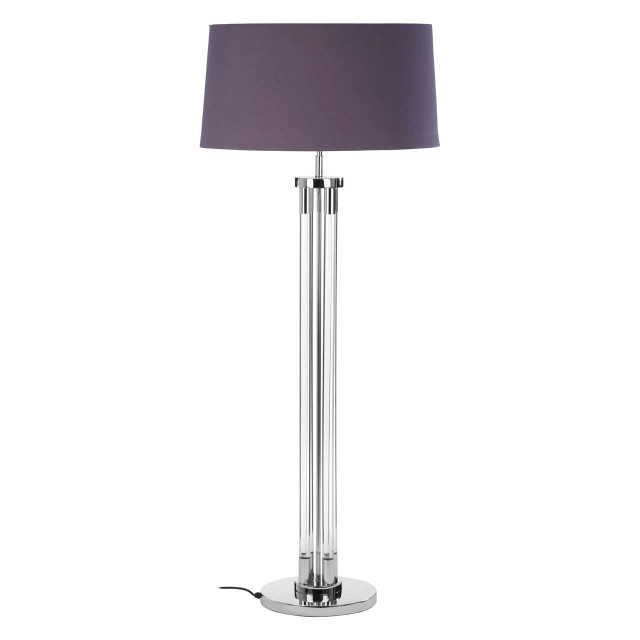 Premier Housewares Skye Tall Acrylic And Tubular Base Floor Lamp