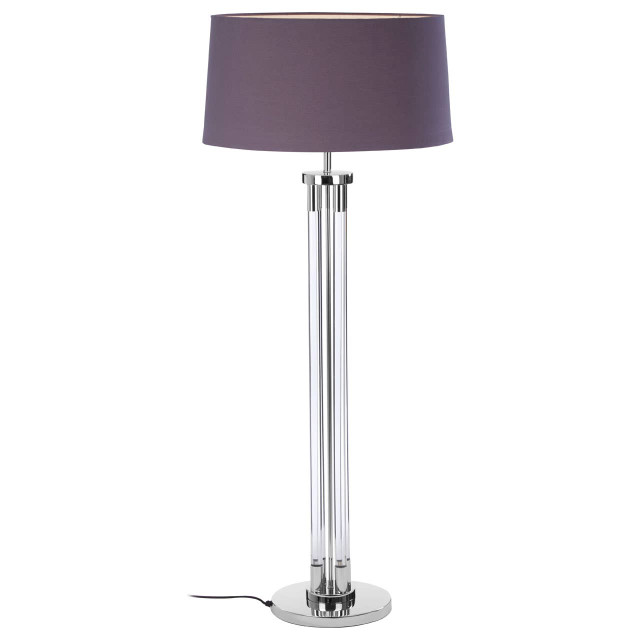 Premier Housewares Skye Tall Acrylic And Tubular Base Floor Lamp