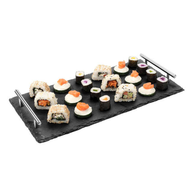 Premier Housewares Slate Tray With Stainless Steel Handles