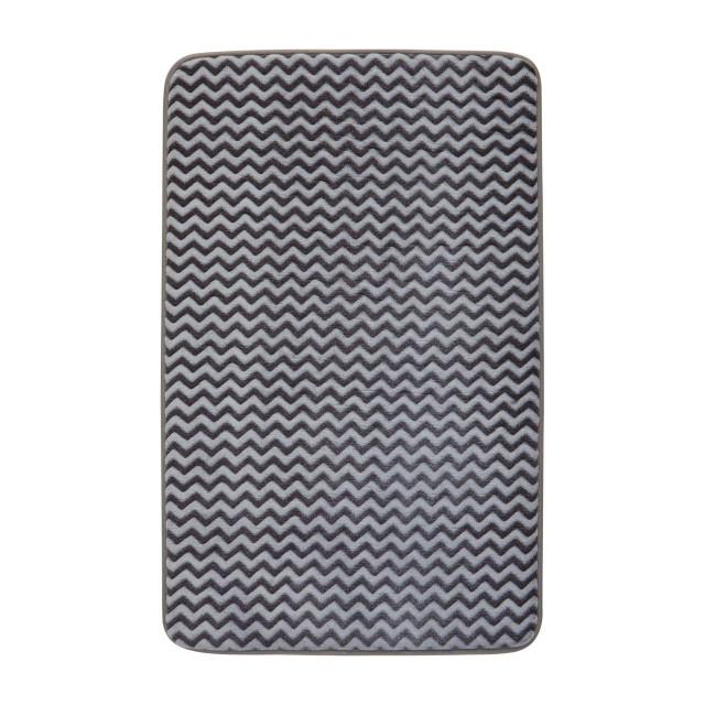 Premier Housewares Soak Chevron Bath And Pedestal Mat Set