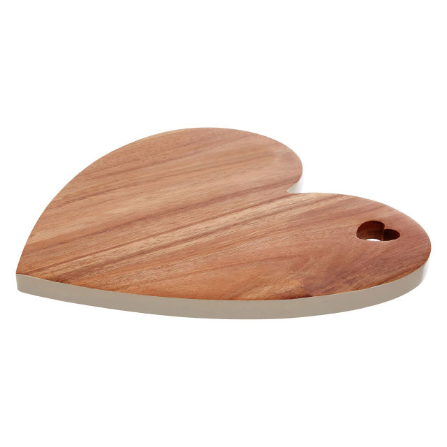 Premier Housewares Socorro Acacia Heart Chopping And Serving Board With White Edge