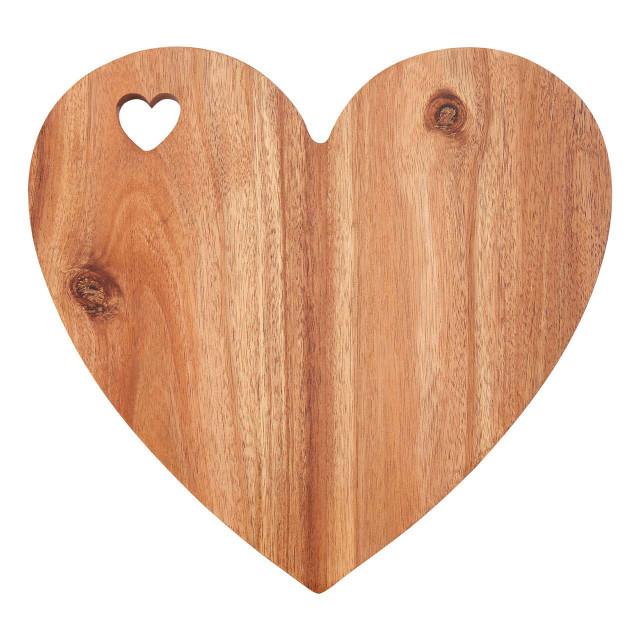 Premier Housewares Socorro Acacia Heart Chopping And Serving Board With White Edge