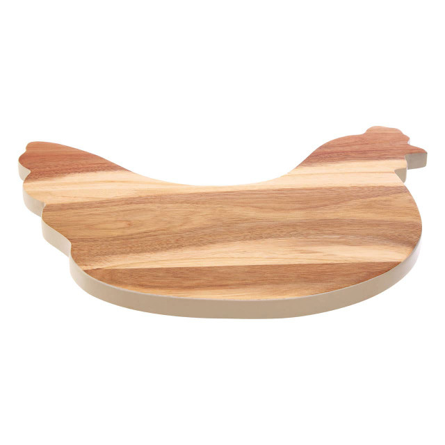 Premier Housewares Socorro Cream Edge Hen Chopping And Serving Board