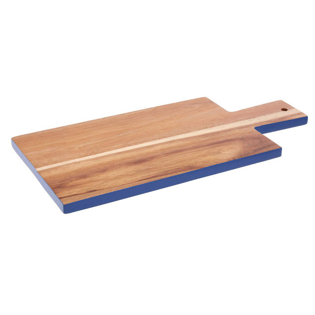 Premier Housewares Socorro Rectangular Blue Edge Chopping And Serving Board