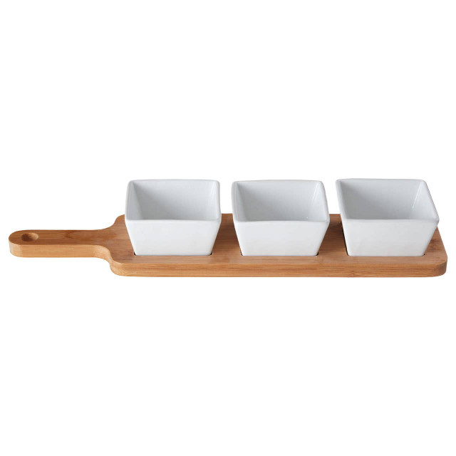premier housewares Soiree Serving Board With White Dishes