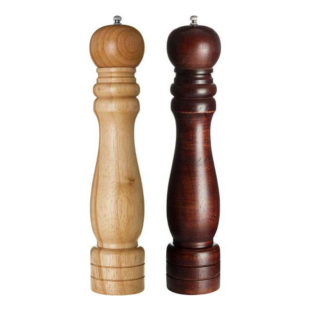 Premier Housewares Soka 14in Rubberwood Pepper Mill