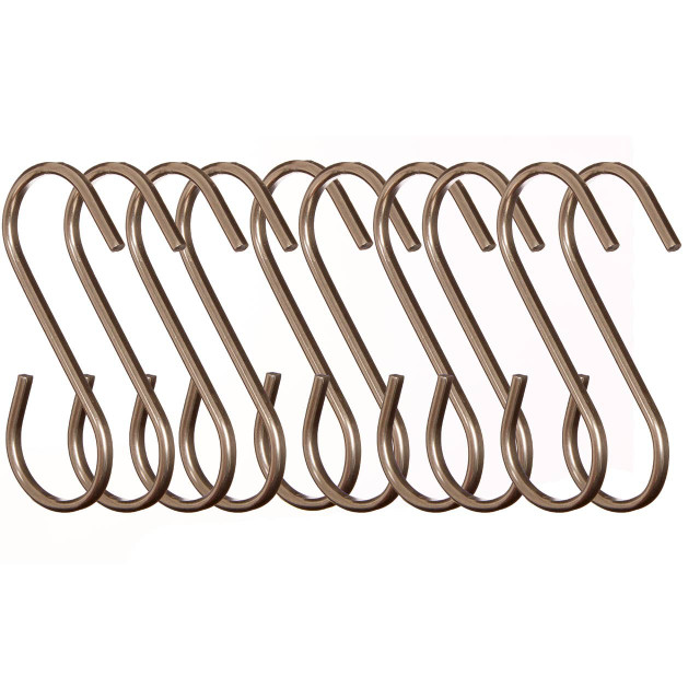 Premier Housewares Sorello Set Of 10 Brushed Steel Hooks