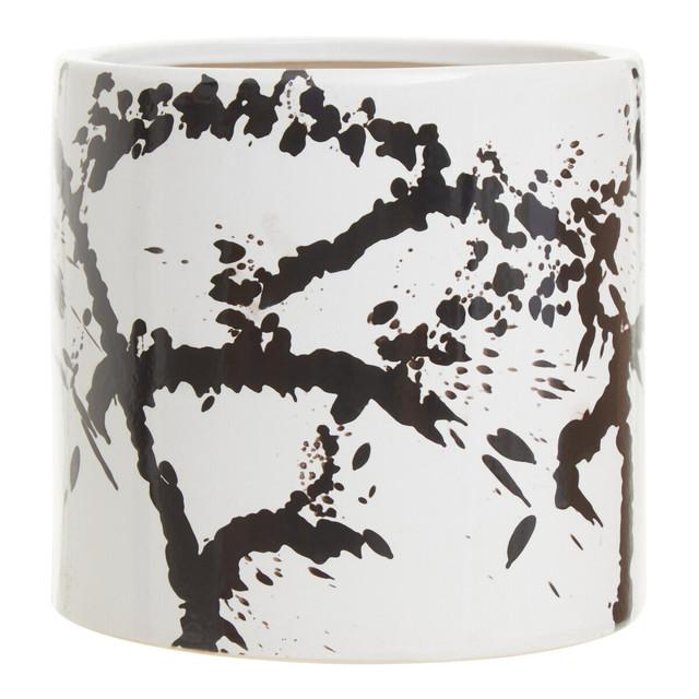 Premier Housewares Sorrell Black And White Large Planter