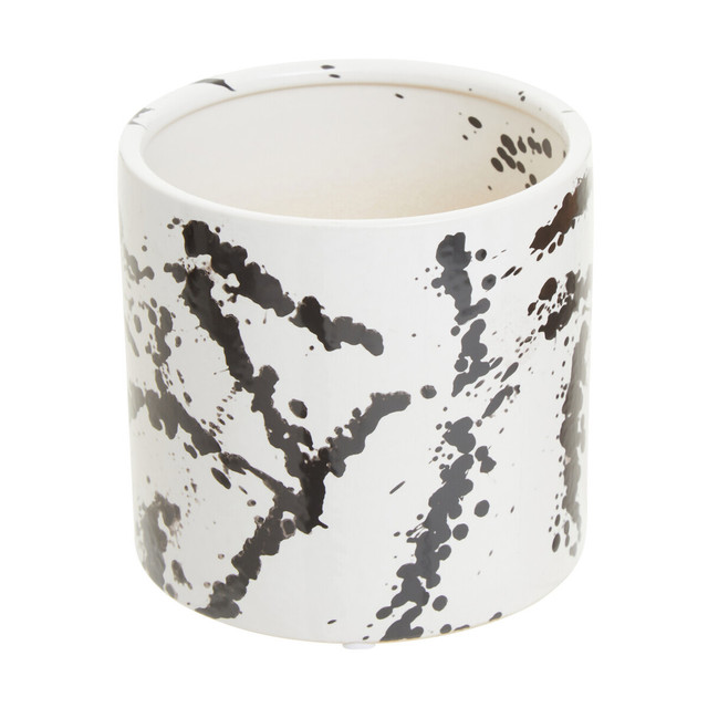 Premier Housewares Sorrell Black And White Small Planter