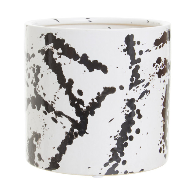 Premier Housewares Sorrell Black And White Small Planter