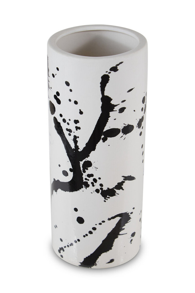 Premier Housewares Sorrell Small Black And White Ceramic Vase