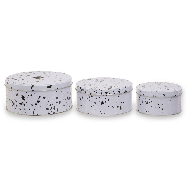 Premier Housewares Speckled Set Of 3 Cake Storage Tins