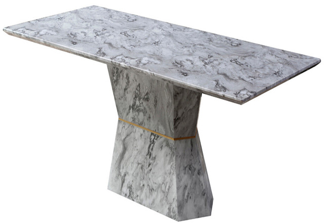 Premier Housewares Spezia Grey Marble Console Table