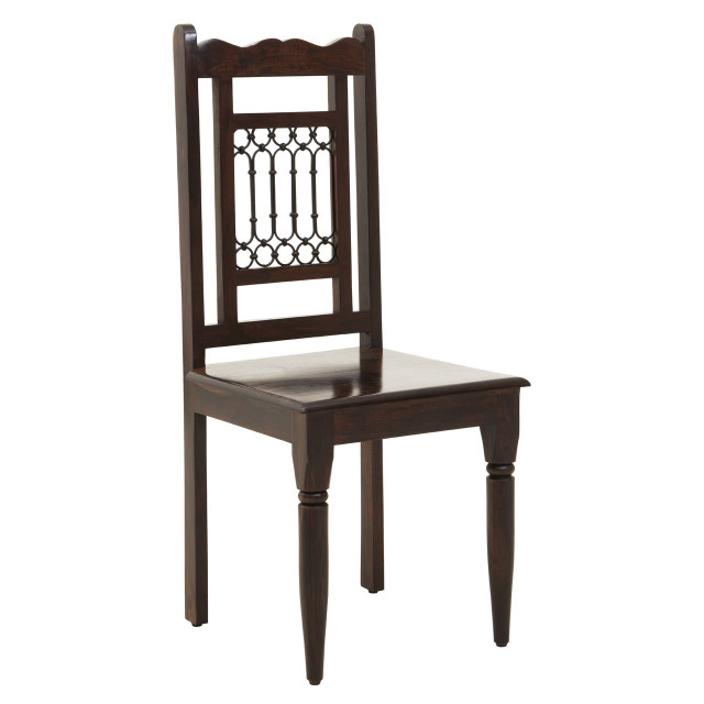 Premier Housewares Srina Dark Sheesham Wood Dining Chair