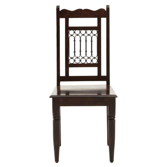 premier housewares Srina Dark Sheesham Wood Dining Chair