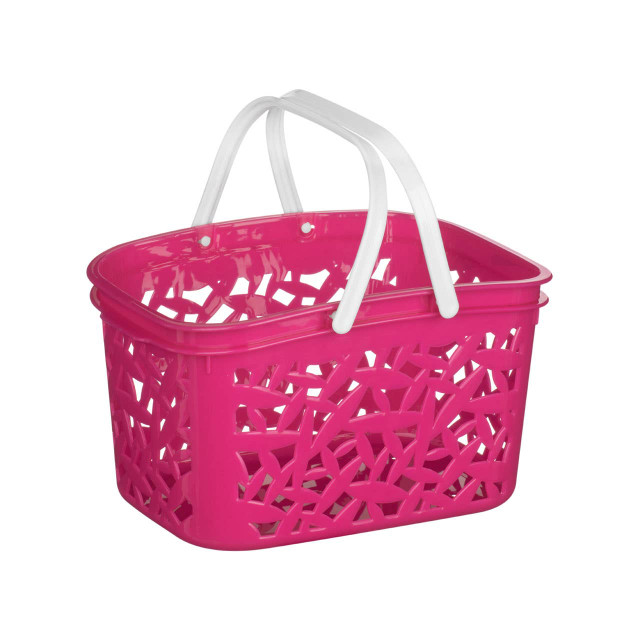 premier housewares Steri 2400ml Hot Pink Plastic Storage Basket