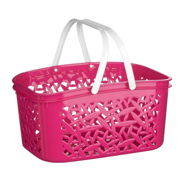 premier housewares Steri 4500ml Hot Pink Plastic Storage Basket