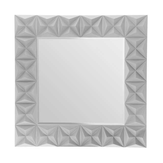 Premier Housewares Stockholm 3D Effect Wall Mirror With Grey High Gloss