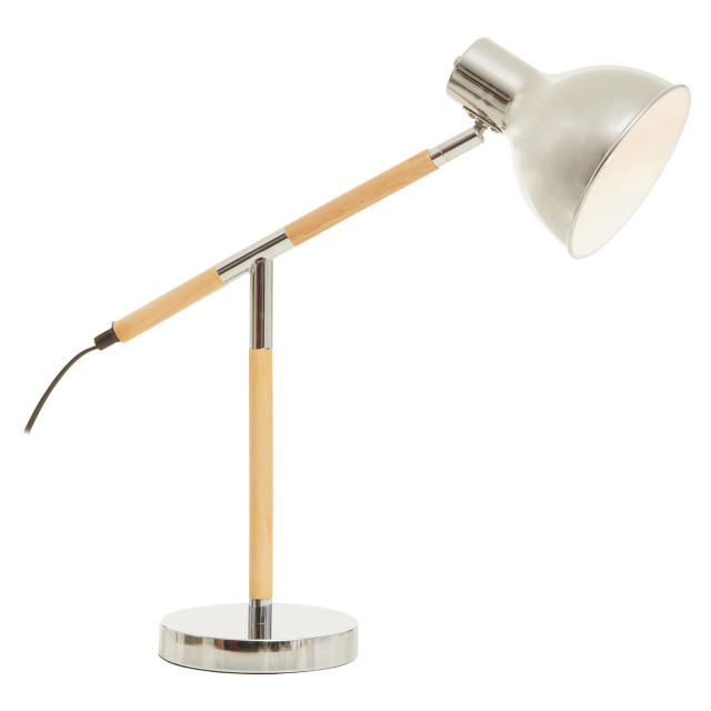 Premier Housewares Stockholm Adjustable Desk Lamp In Chrome Finish