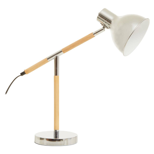 Premier Housewares Stockholm Adjustable Desk Lamp In Chrome Finish