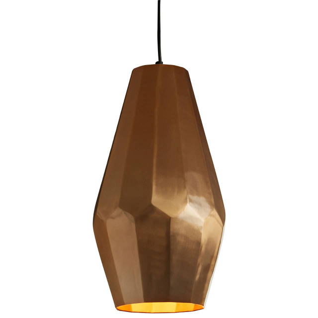 Premier Housewares Stockholm Aluminium Copper Finish Large Pendant Light