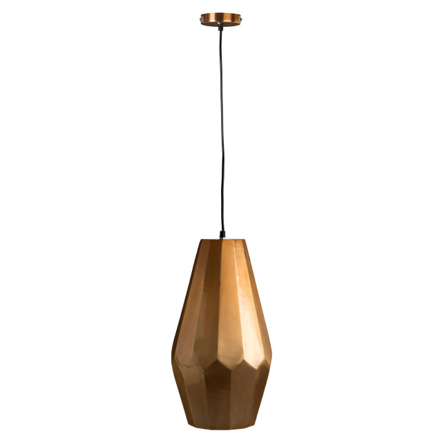 premier housewares Stockholm Aluminium Copper Finish Large Pendant Light