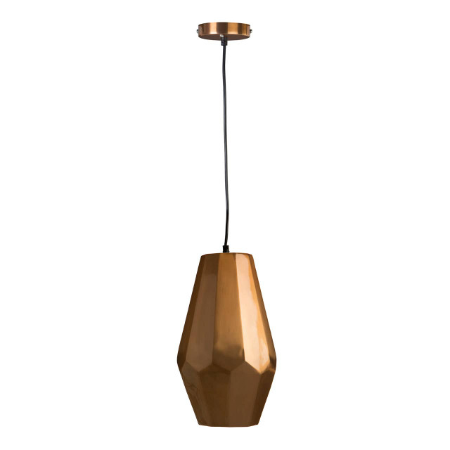 premier housewares Stockholm Aluminium Copper Finish Small Pendant Light
