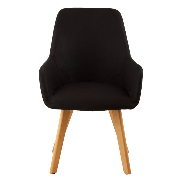 premier housewares Stockholm Black Dining Chair with Angular Legs
