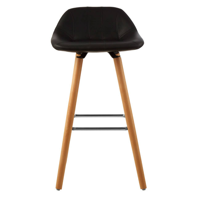 premier housewares Stockholm Black Faux Leather Bar Stool