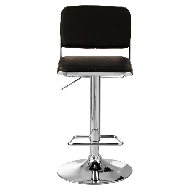 premier housewares Stockholm Black Seat And Chrome Base Bar Stool