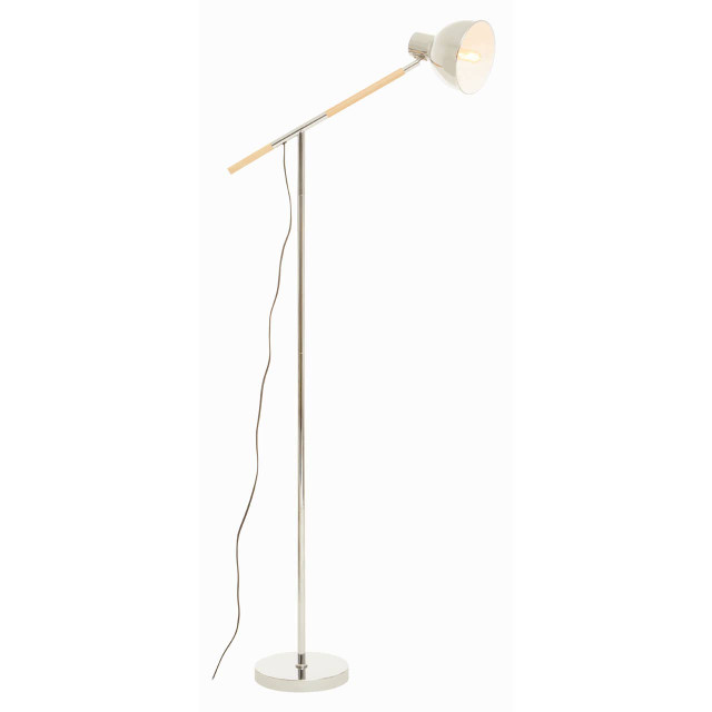 Premier Housewares Stockholm Chrome Adjustable Floor Lamp
