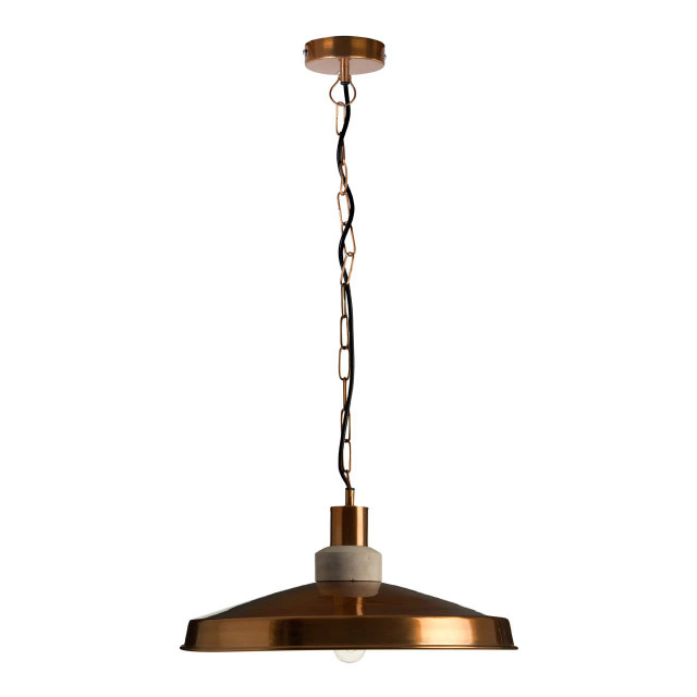 premier housewares Stockholm Copper Finish and Aluminium Pendant Light