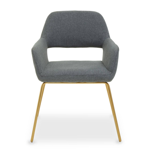 Premier Housewares Stockholm Grey And Gold Dining Chair