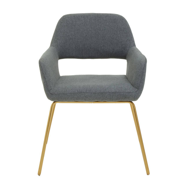 Premier Housewares Stockholm Grey And Gold Dining Chair
