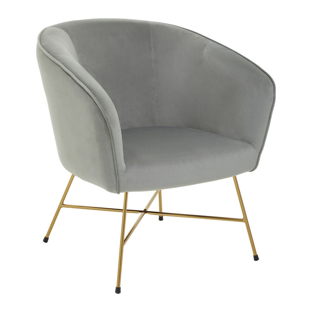 Premier Housewares Stockholm Grey Chair With Metal Frame