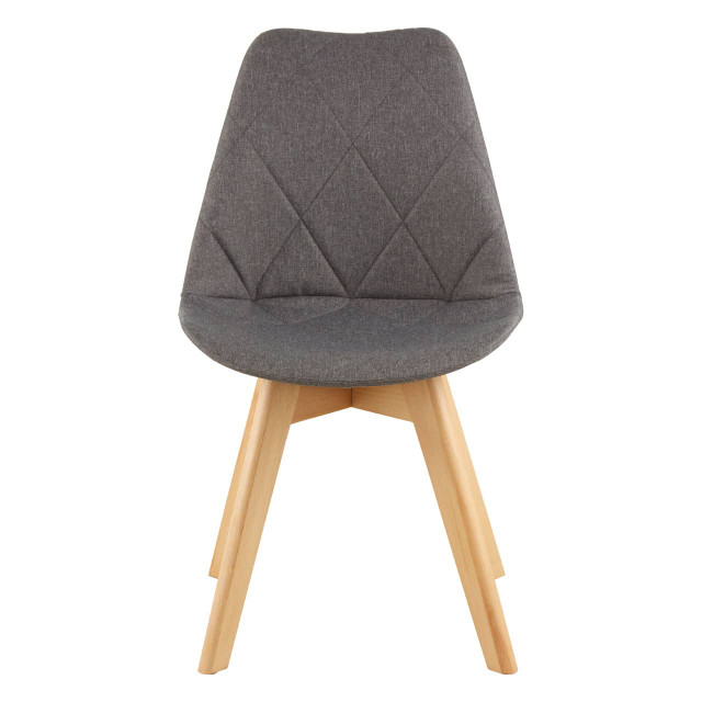 Premier Housewares Stockholm Grey Diamond Pattern Dining Chair