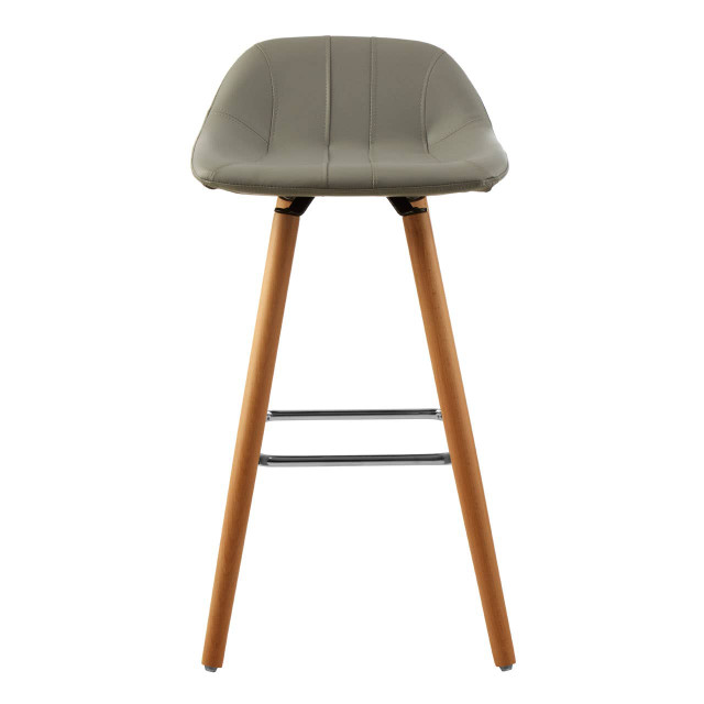 premier housewares Stockholm Grey Faux Leather Bar Stool