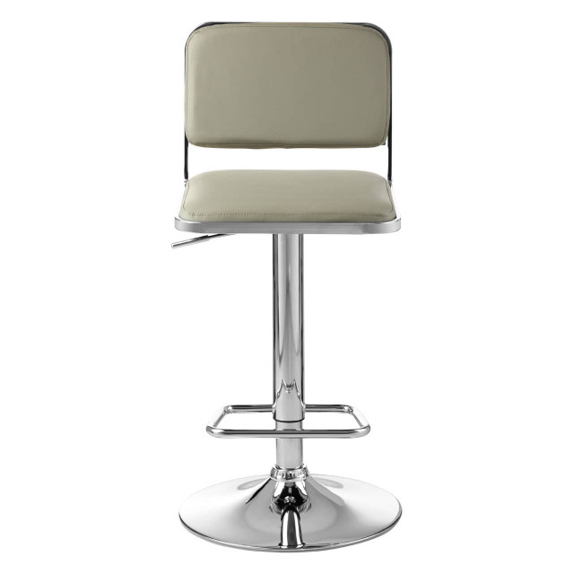 premier housewares Stockholm Light Grey Seat And Chrome Base Bar Stool