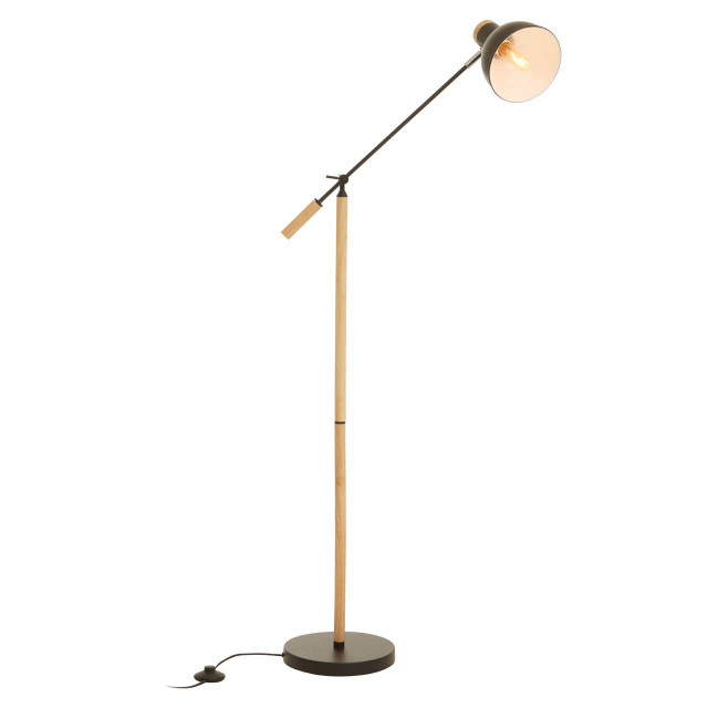 Premier Housewares Stockholm Matte Black Floor Lamp